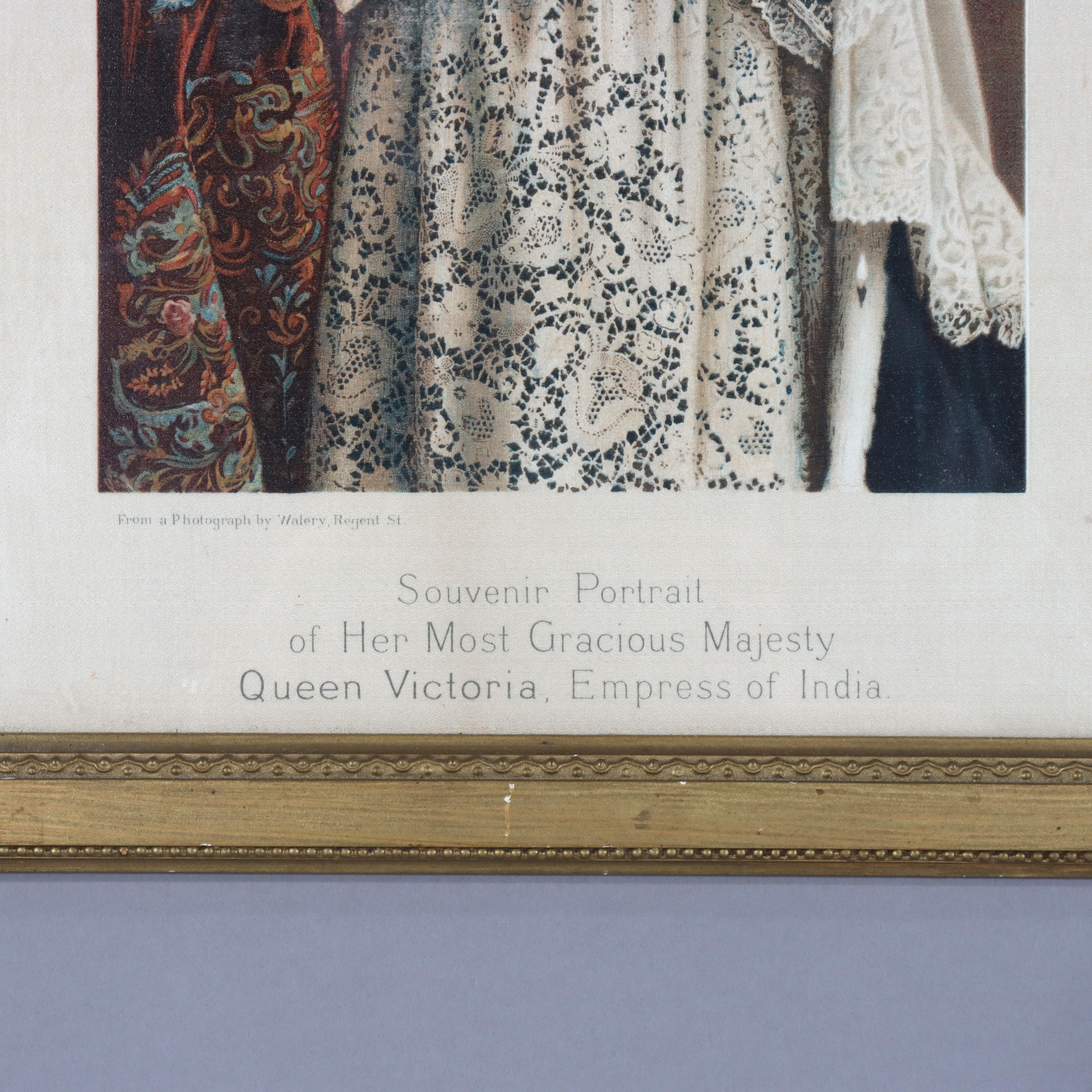 Souvenir Portrait Of India’s Queen Victoria Print After Walery, Regent St 20thC In Good Condition In Big Flats, NY