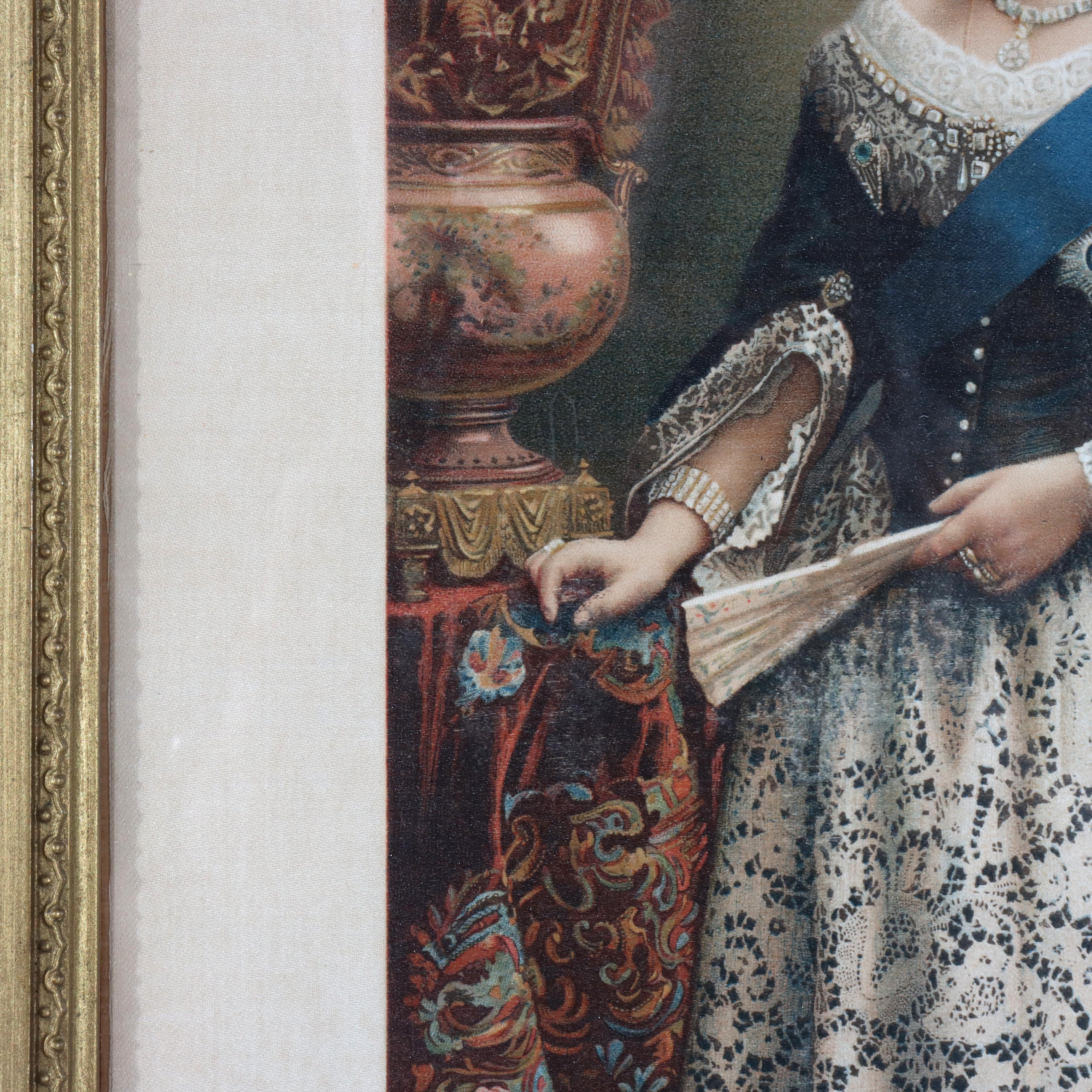 Paper Souvenir Portrait Of India’s Queen Victoria Print After Walery, Regent St 20thC