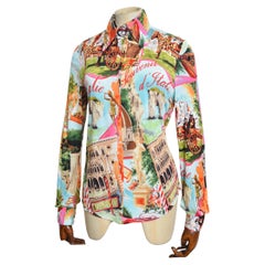 Souvenirs of Sicily DOLCE & GABBANA Colourful fitted blouse Italian Print Shirt