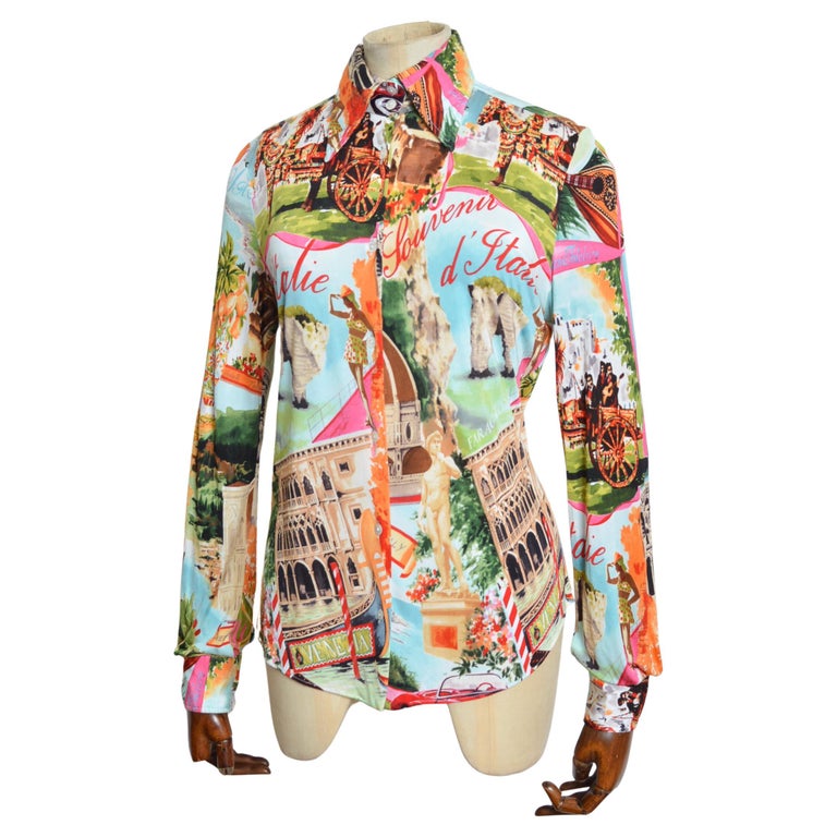 Souvenir di Sicilia DOLCE and GABBANA Camicetta colorata aderente
