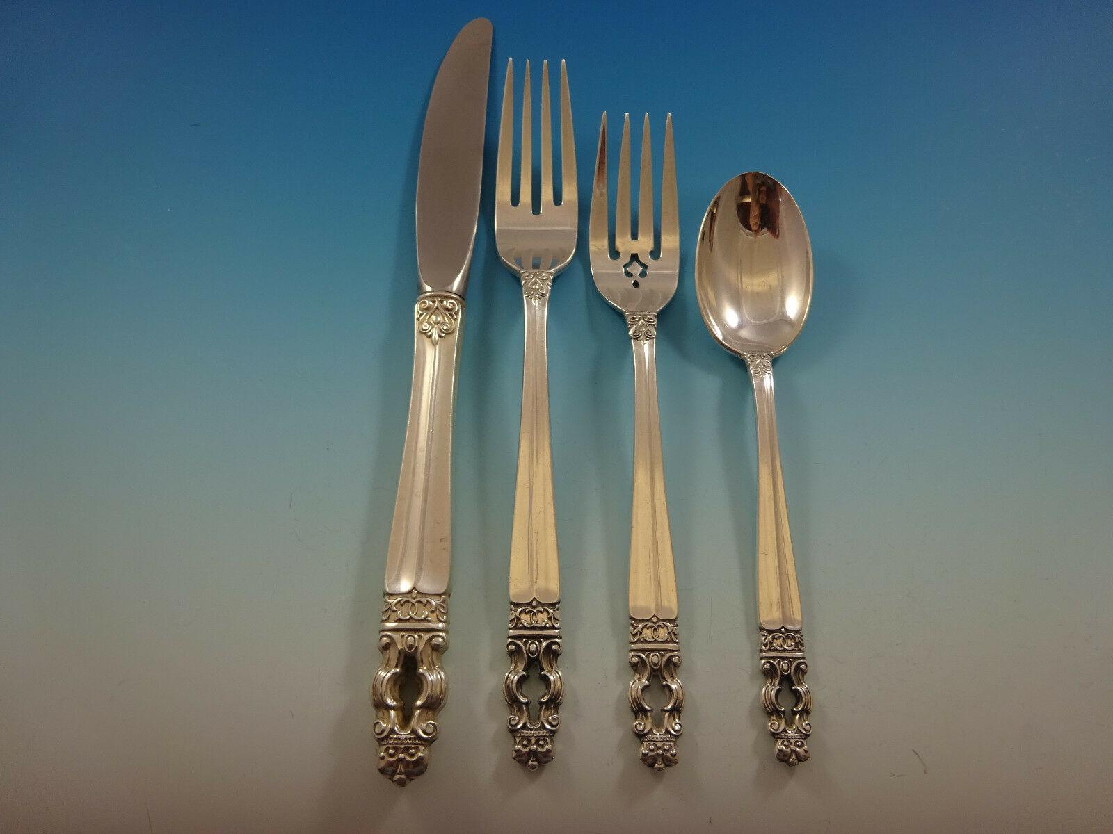 Sovereign Hispana by Gorham Sterling Silver Flatware Set for 12 Service 63 Pcs In Excellent Condition For Sale In Big Bend, WI