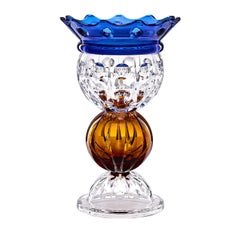 Sovereign Tall Crystal Vase by Mario Cioni & C