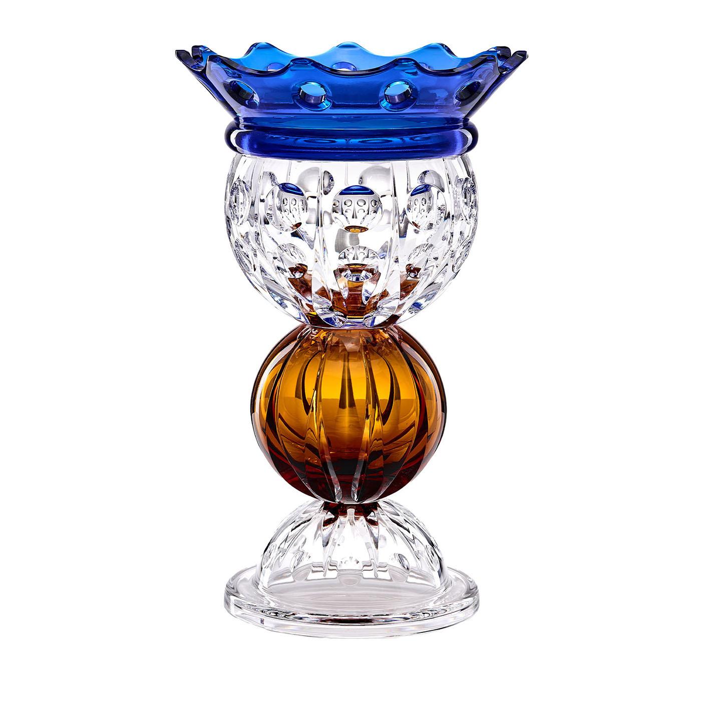 Sovereign Tall Crystal Vase by Mario Cioni & C For Sale 1