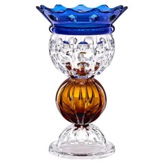 Sovereign Tall Crystal Vase by Mario Cioni & C