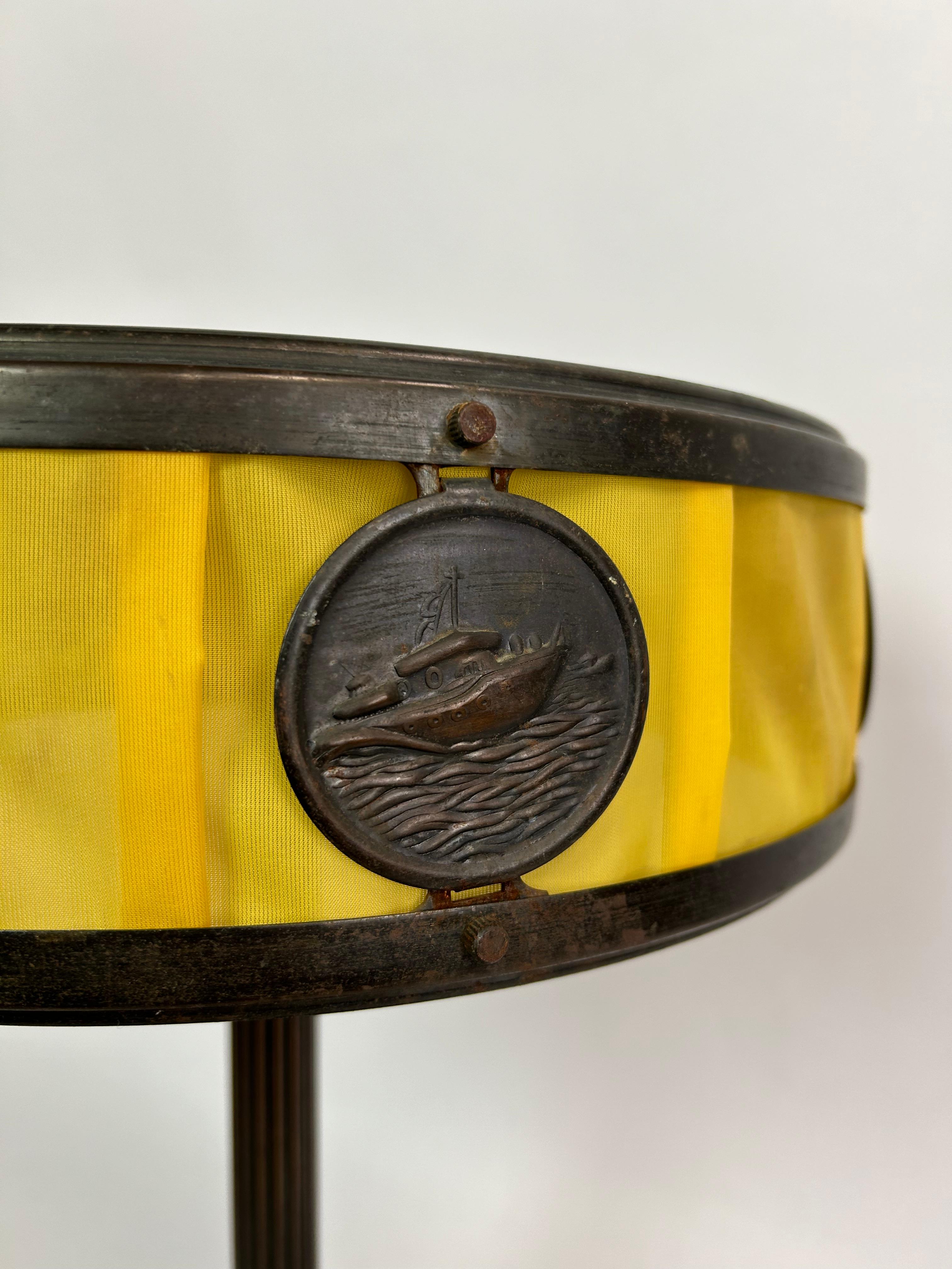 Metal Soviet admiral desk lamp For Sale