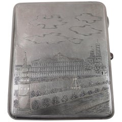 Soviet-Era Russian Silver Kremlin Cigarette Case