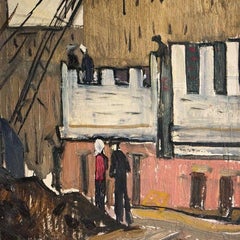 Vintage Ukranian Industrial Landscape by Ludmilla Zakharova, 1960s