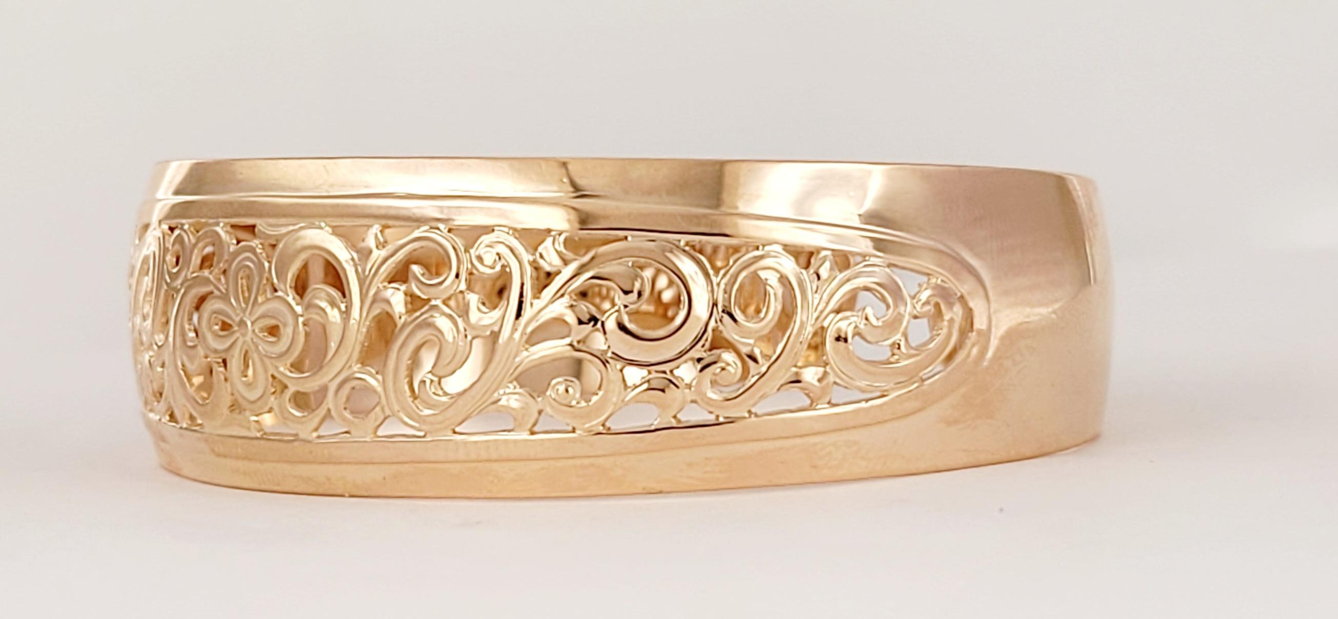 Bracciale Soviet Russian SSR in oro rosa 14 carati in vendita 1