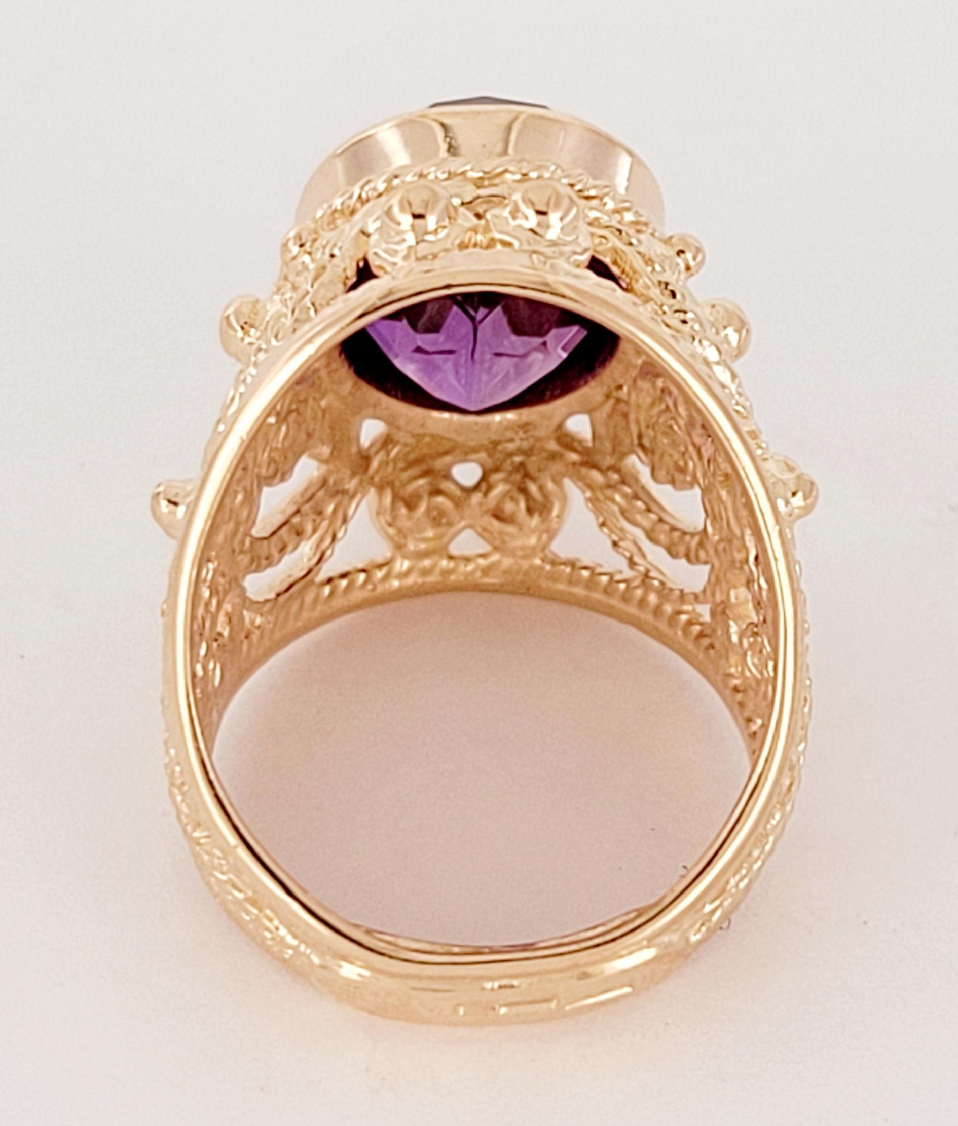 Frauenring aus 14K Gelbgold aus der sowjetischen UdSSR Größe 6 3