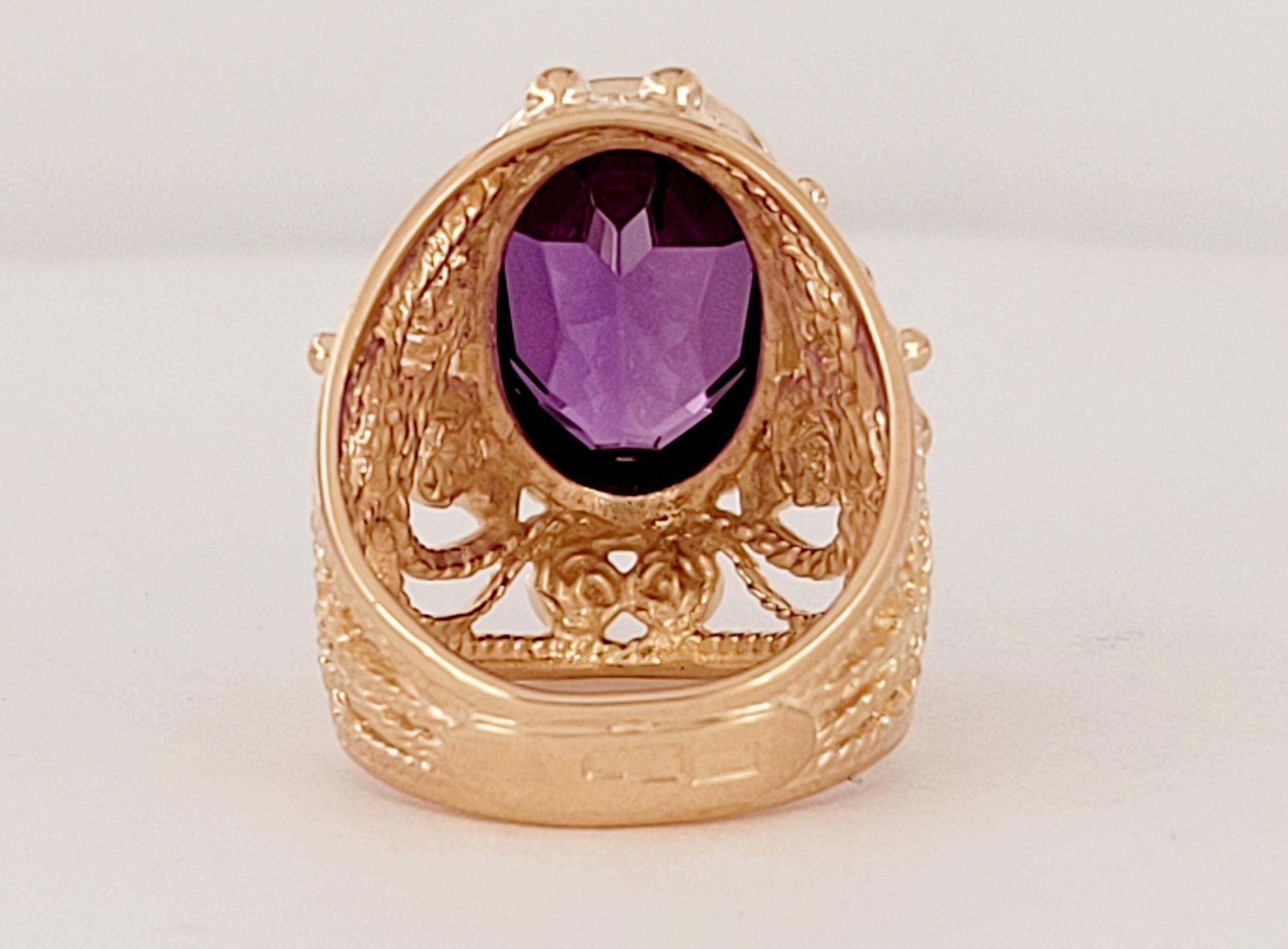 Frauenring aus 14K Gelbgold aus der sowjetischen UdSSR Größe 6 4