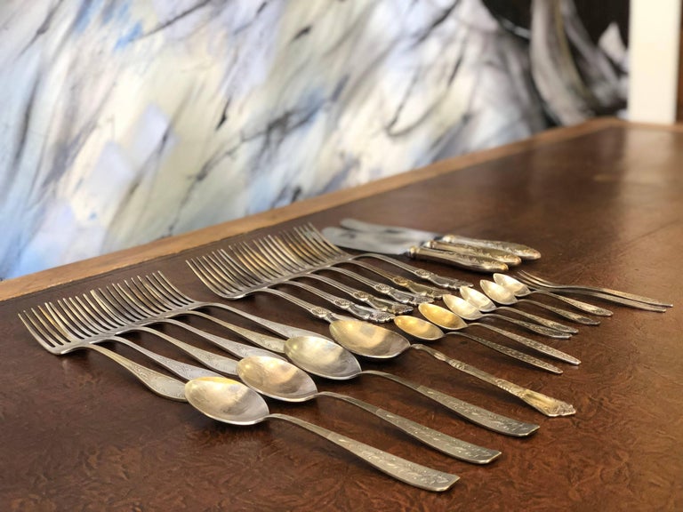 Soviet Union Russian Silver Plated, Melchior 1970s, Marked, Free Shipping  For Sale at 1stDibs | melchior silver, russian silver plate marks, russian  melchior flatware