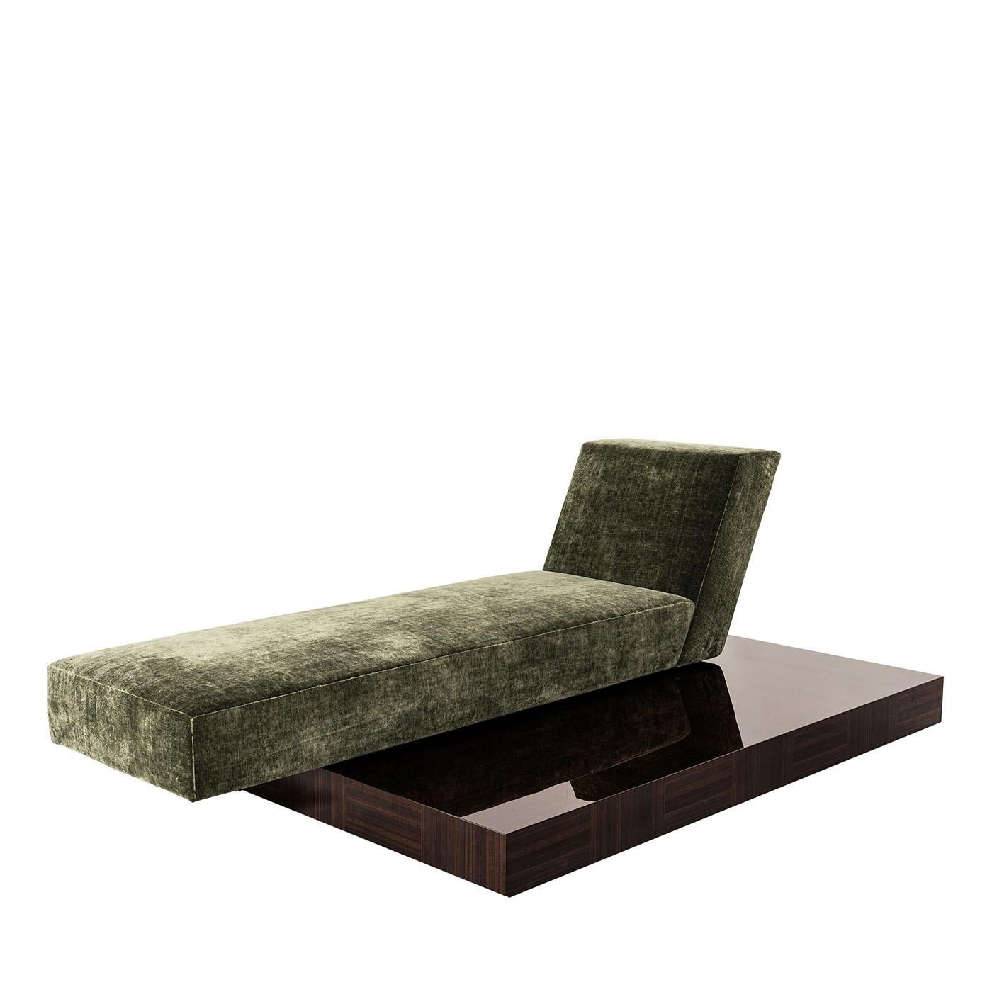 Legno Chaise longue verde Sovrana di StorageMilano in vendita