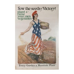 "Säe die Saat des Sieges!" Vintage National War Garden Kommission Poster