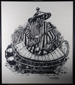 Sowatey Adjei - 1988 Silkscreen, Xylophone Player
