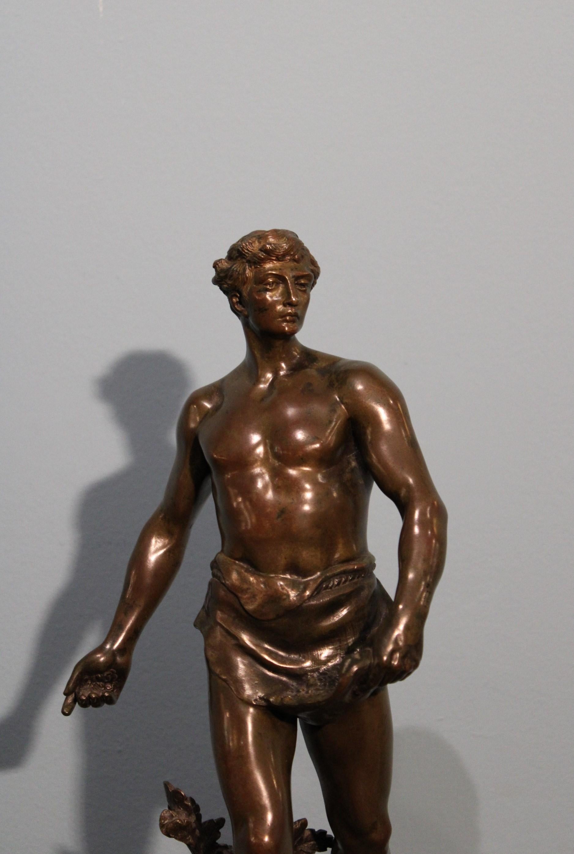 Sower Bronze Sculptor In Good Condition For Sale In Paris, FR
