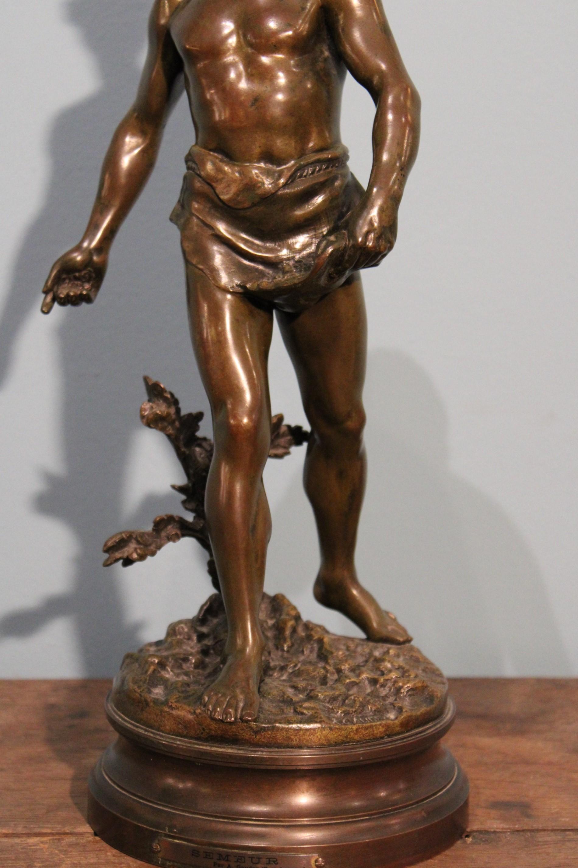 20th Century Sower Bronze Sculptor For Sale