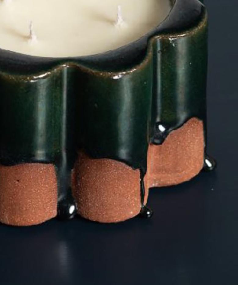 Modern Soy Candle Inno 's' Cent, Dark Green by Milan Pekař, Amansoycandles For Sale