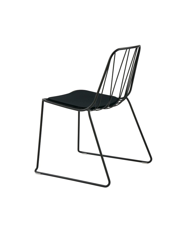 Steel SP01 Chee Chair in Black, Made in Italy For Sale