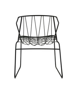 SP01 Chee Chair with Arms in Black, Made in Italy