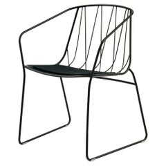 SP01 Chee Chair with Arms in Black, Made in Italy