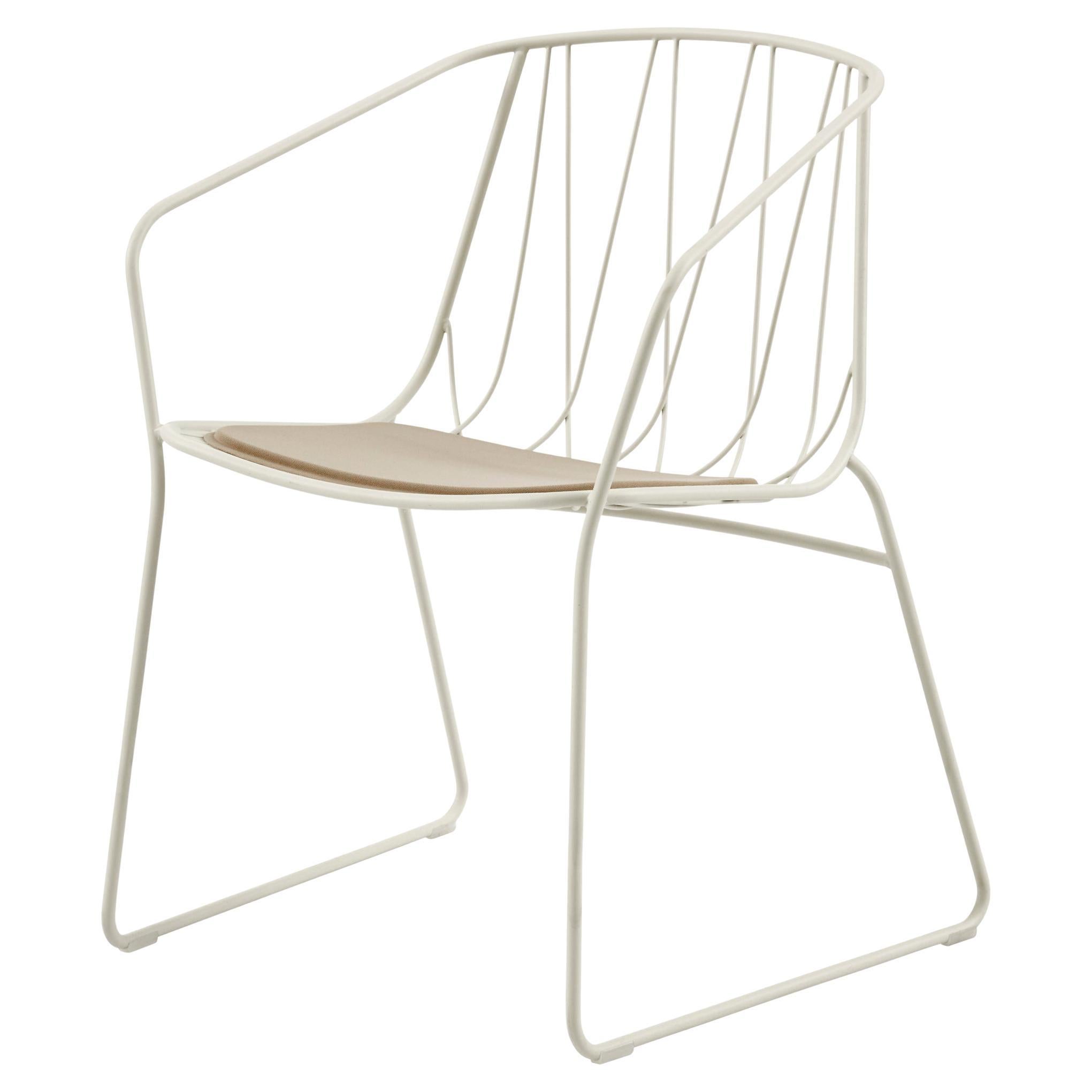 SP01 Chee Chair with Arms in White, Made in Italy