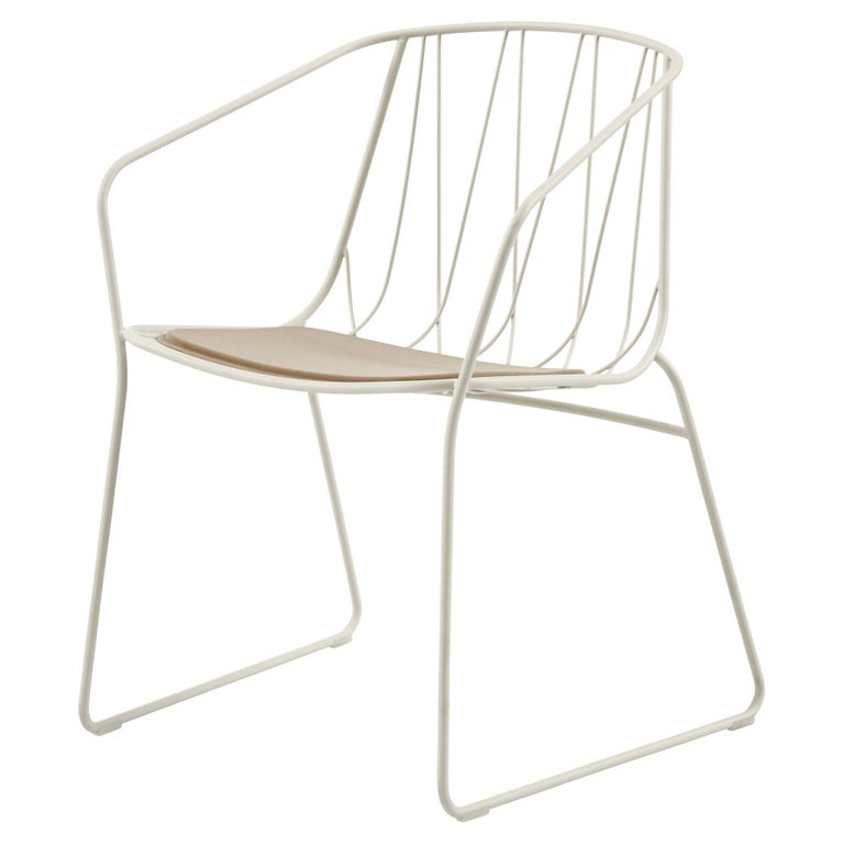 SP01 Chee Chair with Arms in White, Made in Italy For Sale