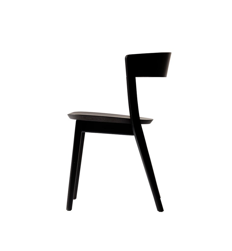 Mid-Century Modern SP01 Clarke Chair in Carbon Stained Ash, Made in Italy For Sale