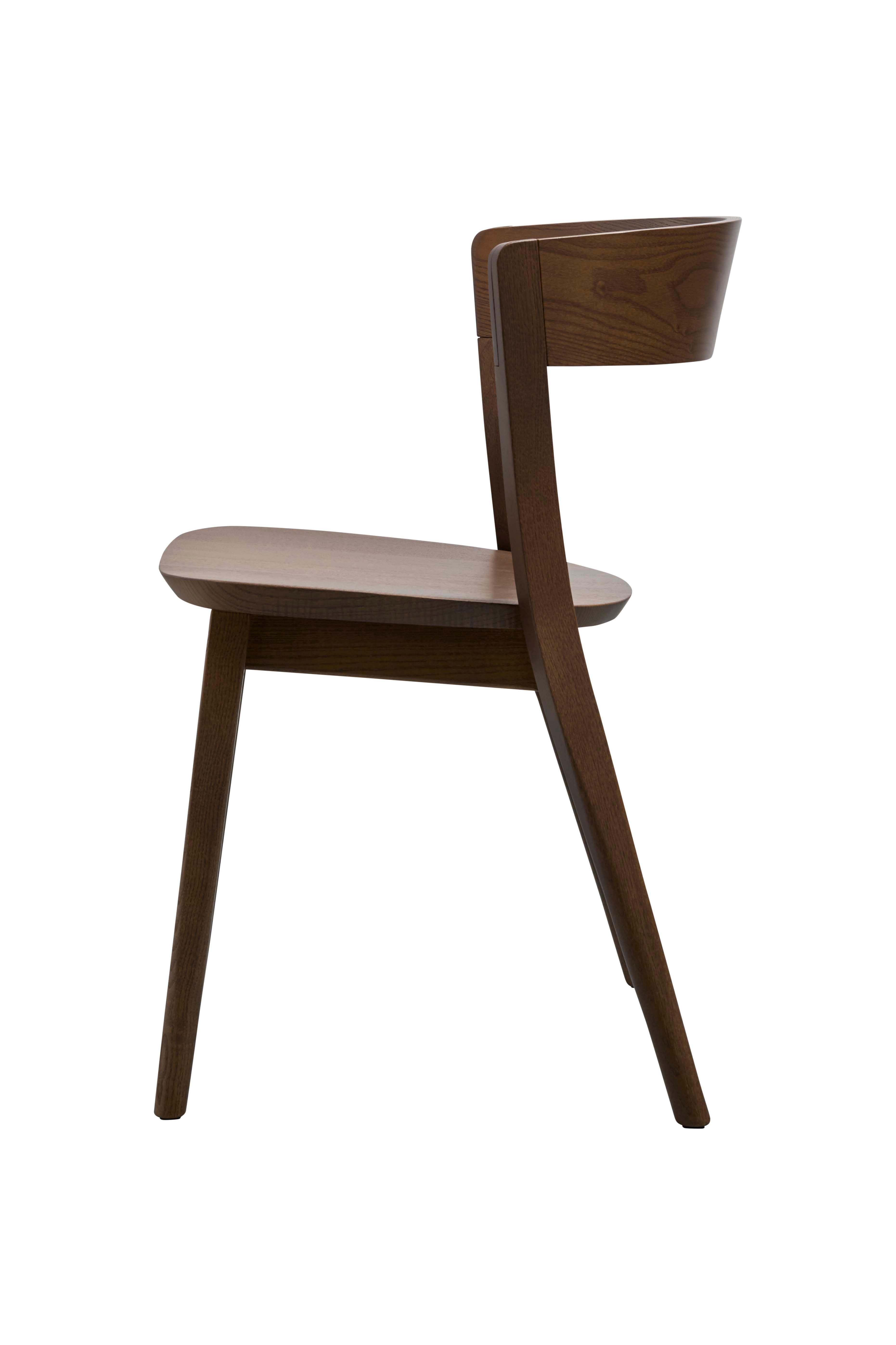 Mid-Century Modern SP01 Clarke Chair in Walnut Stained Ash, Made in Italy For Sale