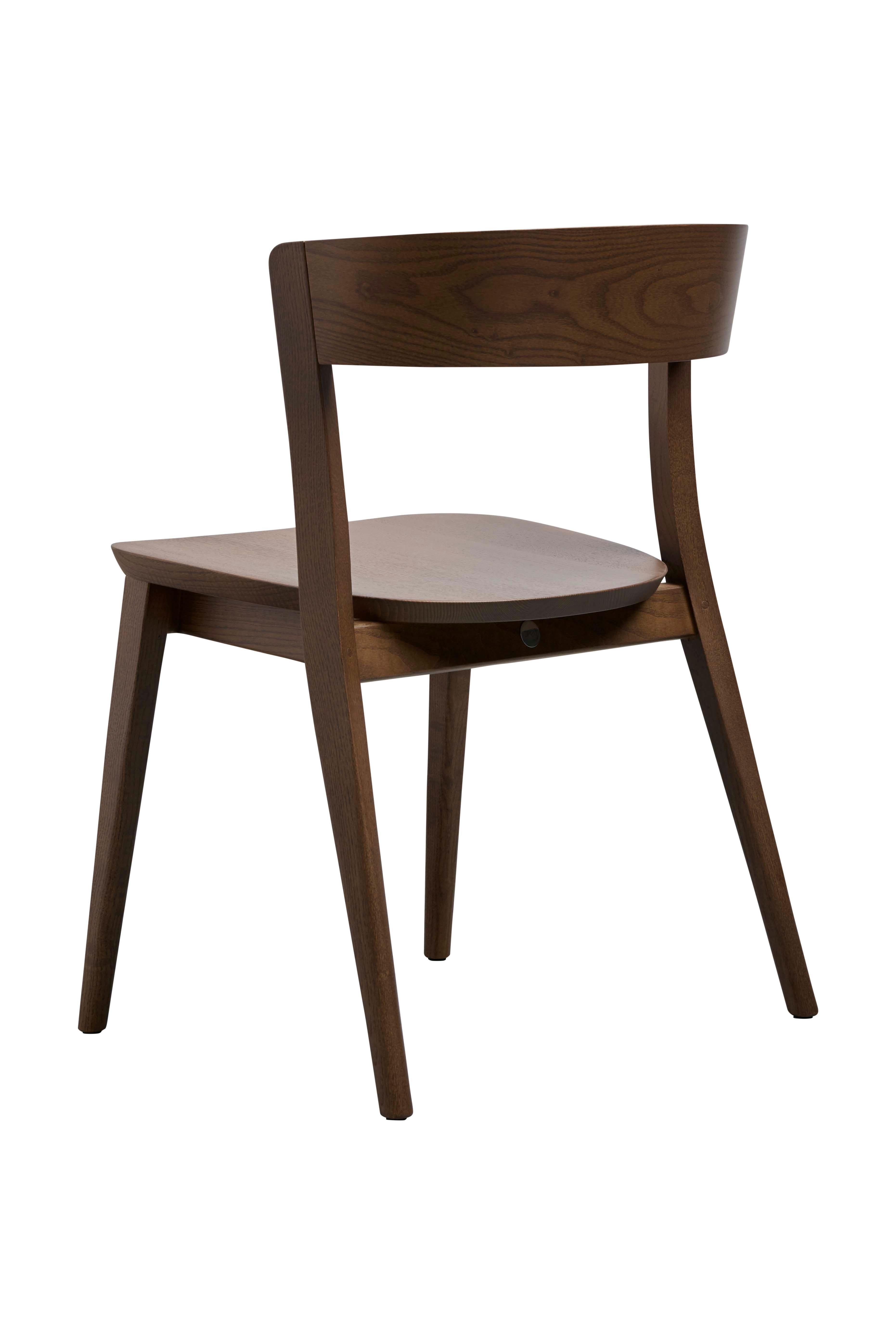 Italian SP01 Clarke Chair in Walnut Stained Ash, Made in Italy For Sale