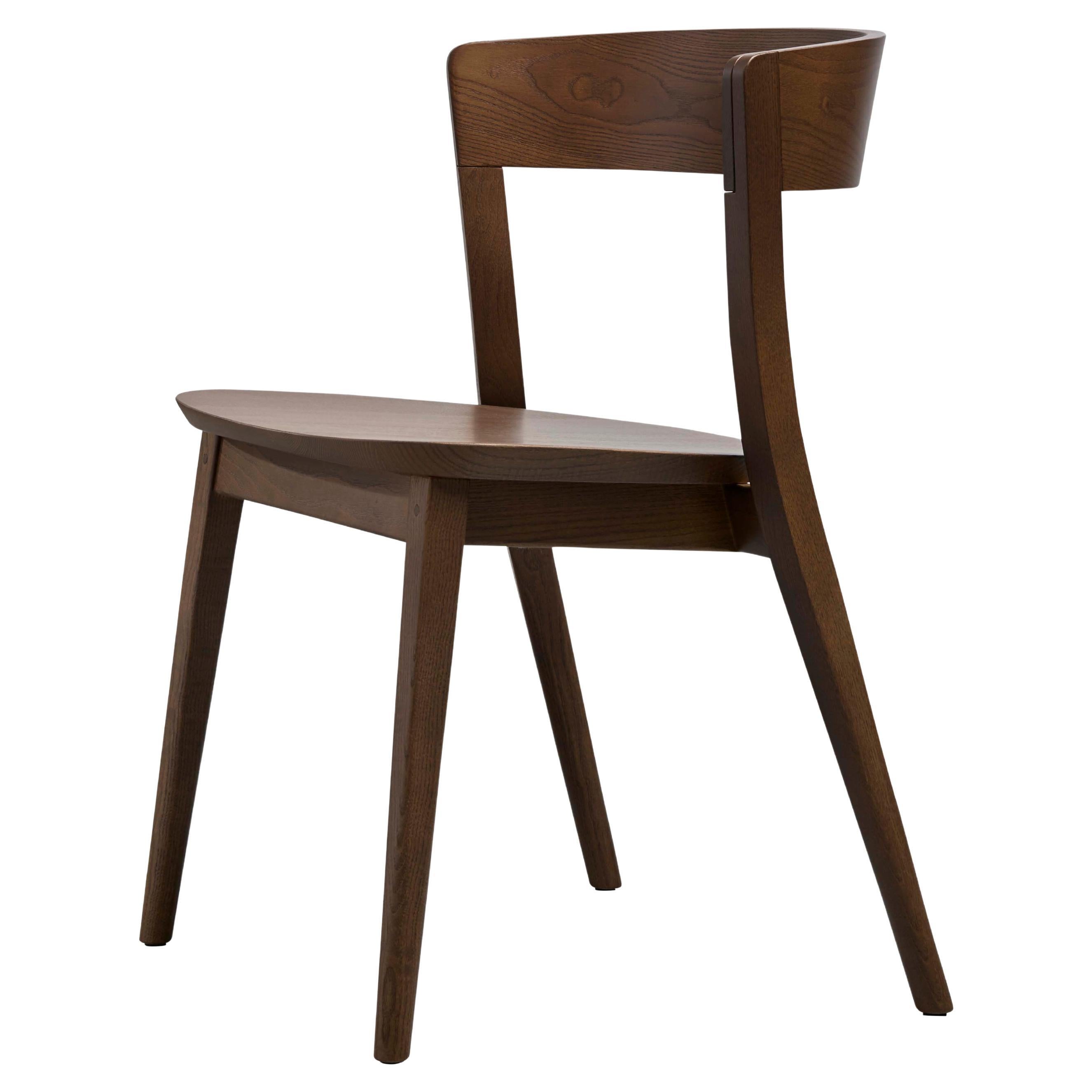 SP01 Clarke Chair in Walnut Stained Ash, Made in Italy