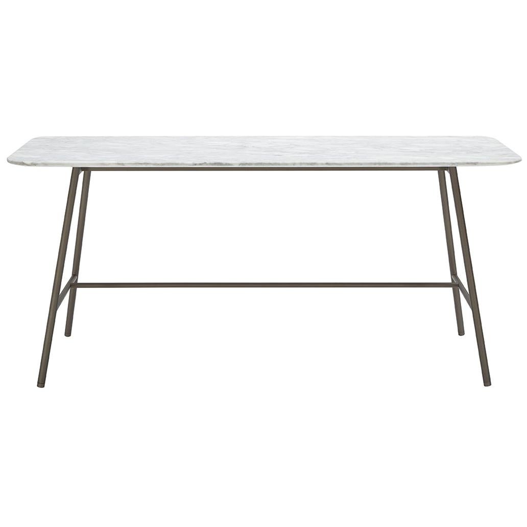 SP01 Holland Console in White Carrara Marble, Made in Italy