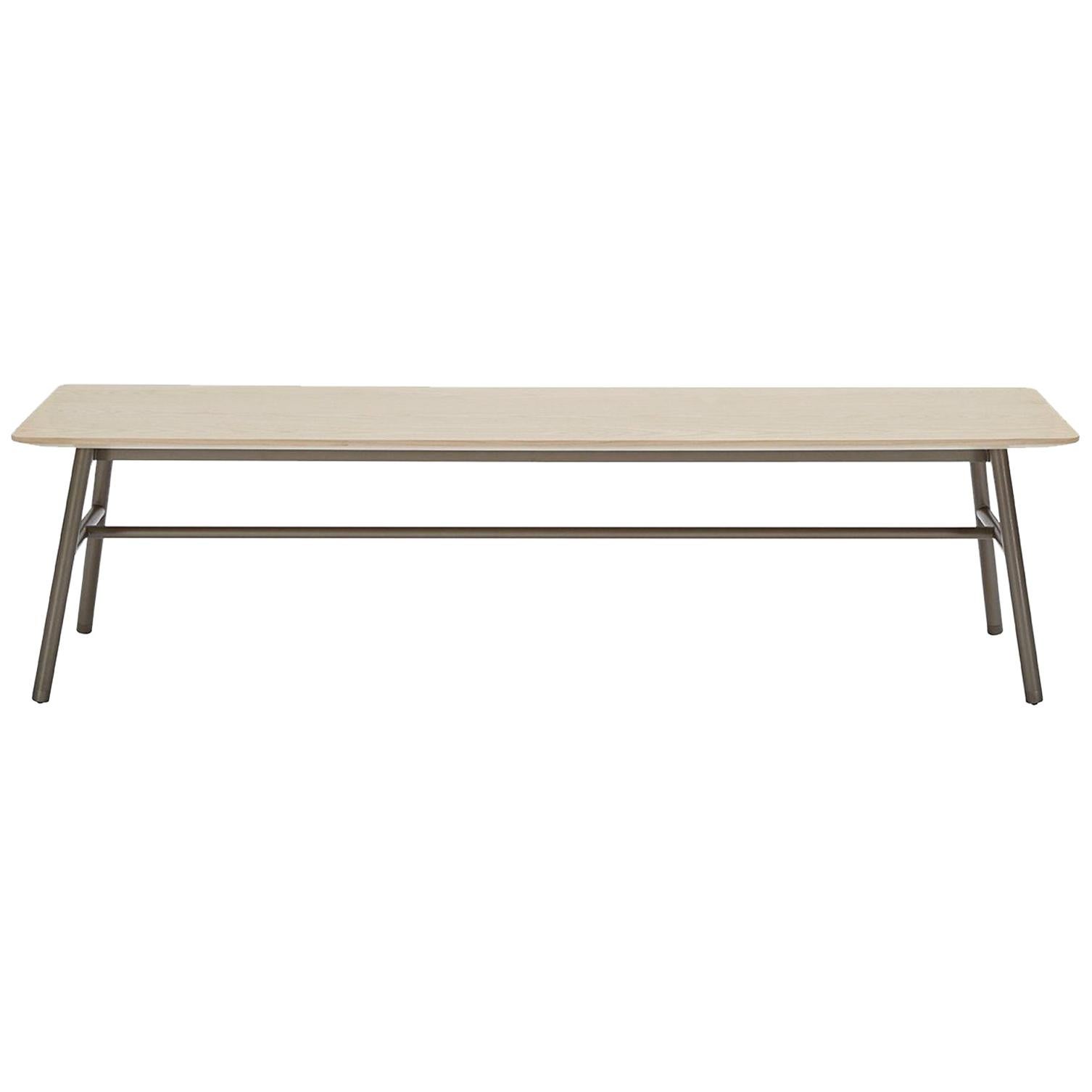 SP01 Holland Short Bench in Natural Ash, Made in Italy For Sale