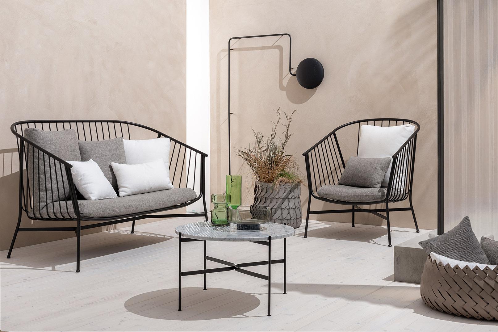 Stainless Steel SP01 Jeanette Medium Coffee Table in White Carrara Marble, Made in Italy For Sale