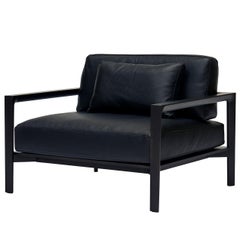 SP01 Ling Armchair in Black Leather by Metrica