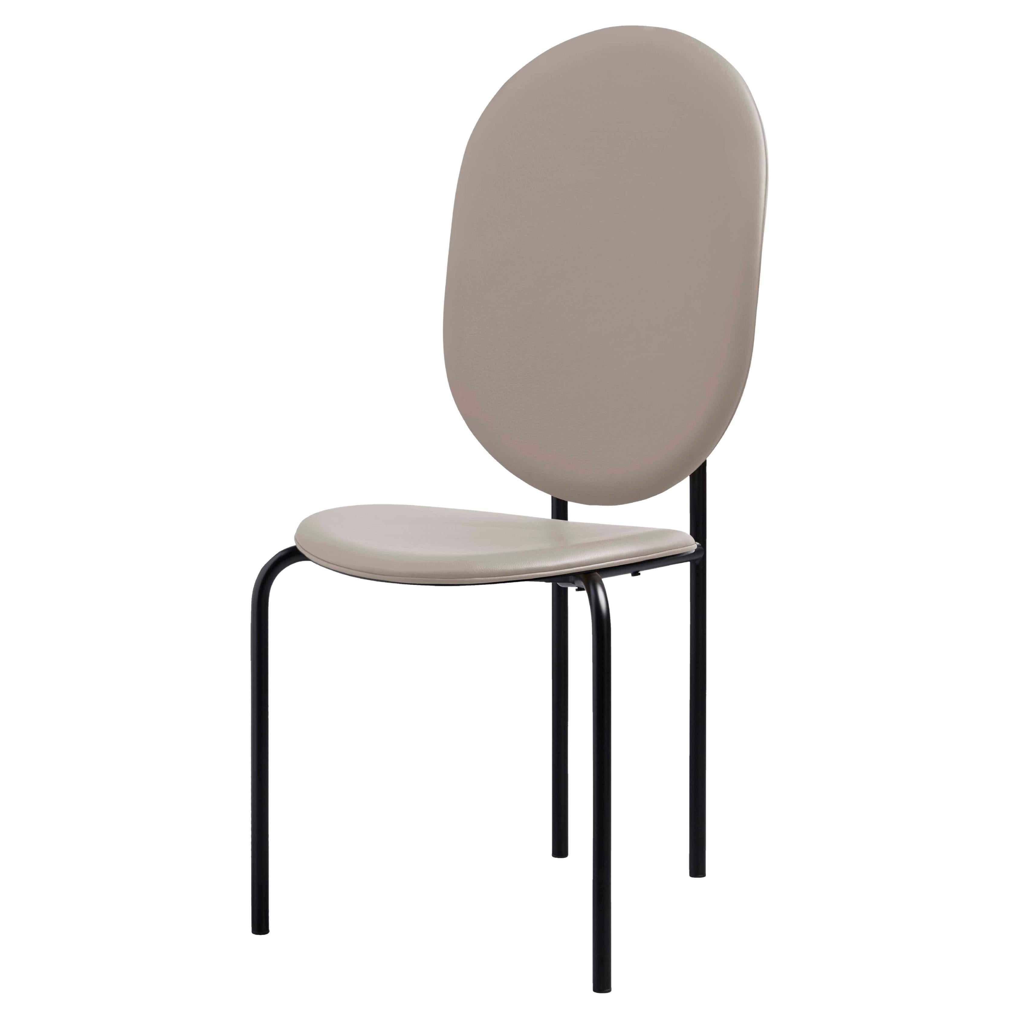 SP01 Michelle High Back Dining Chair in Edinburgh Mist Leather, Made in Italy For Sale