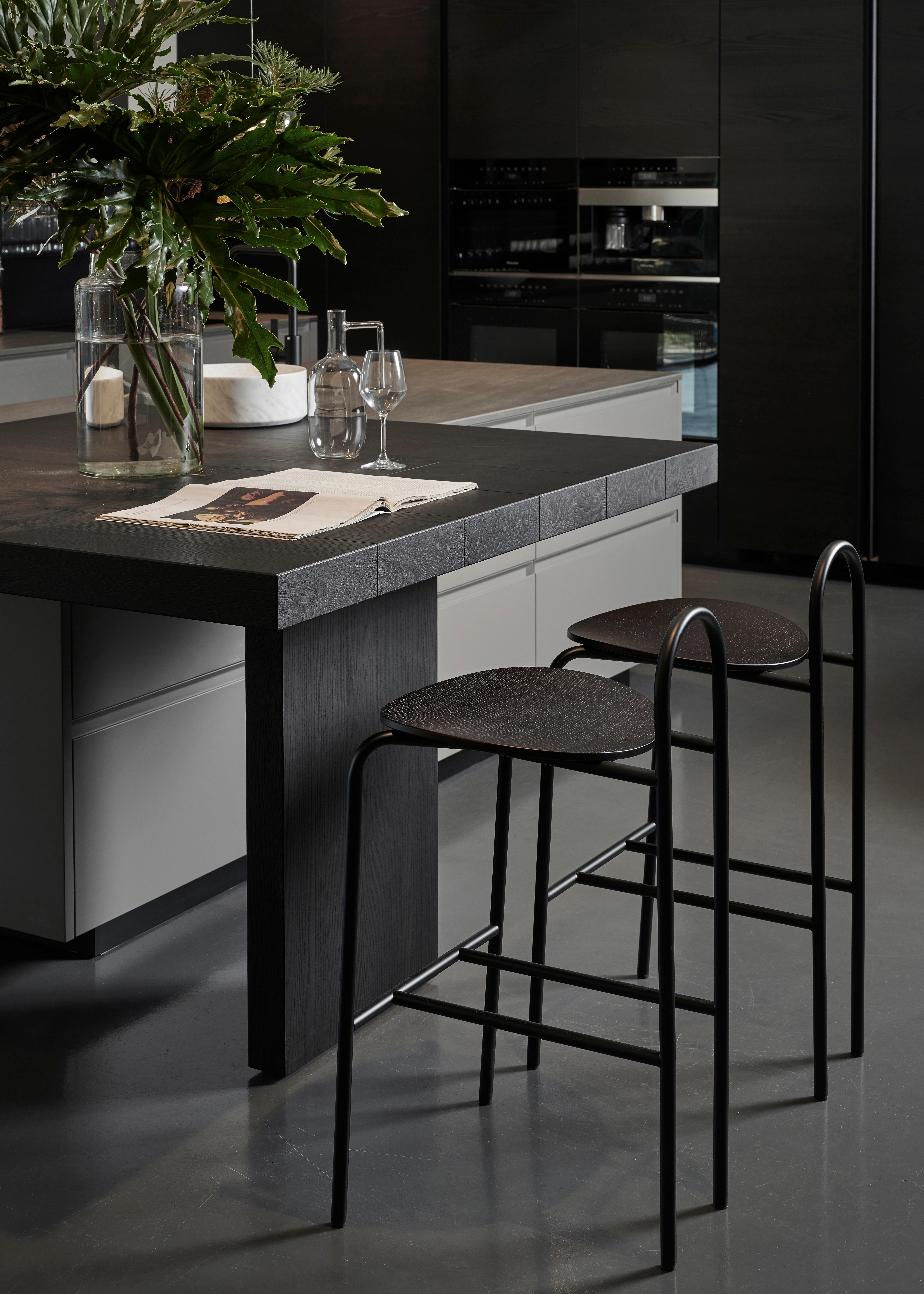 SP01 Michelle High Bar Stool in Carbon Stained Ash, Made in Italy In New Condition For Sale In Sydney, NSW