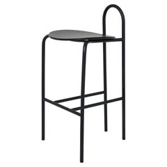 SP01 Michelle High Bar Stool in Carbon Stained Ash, Made in Italy