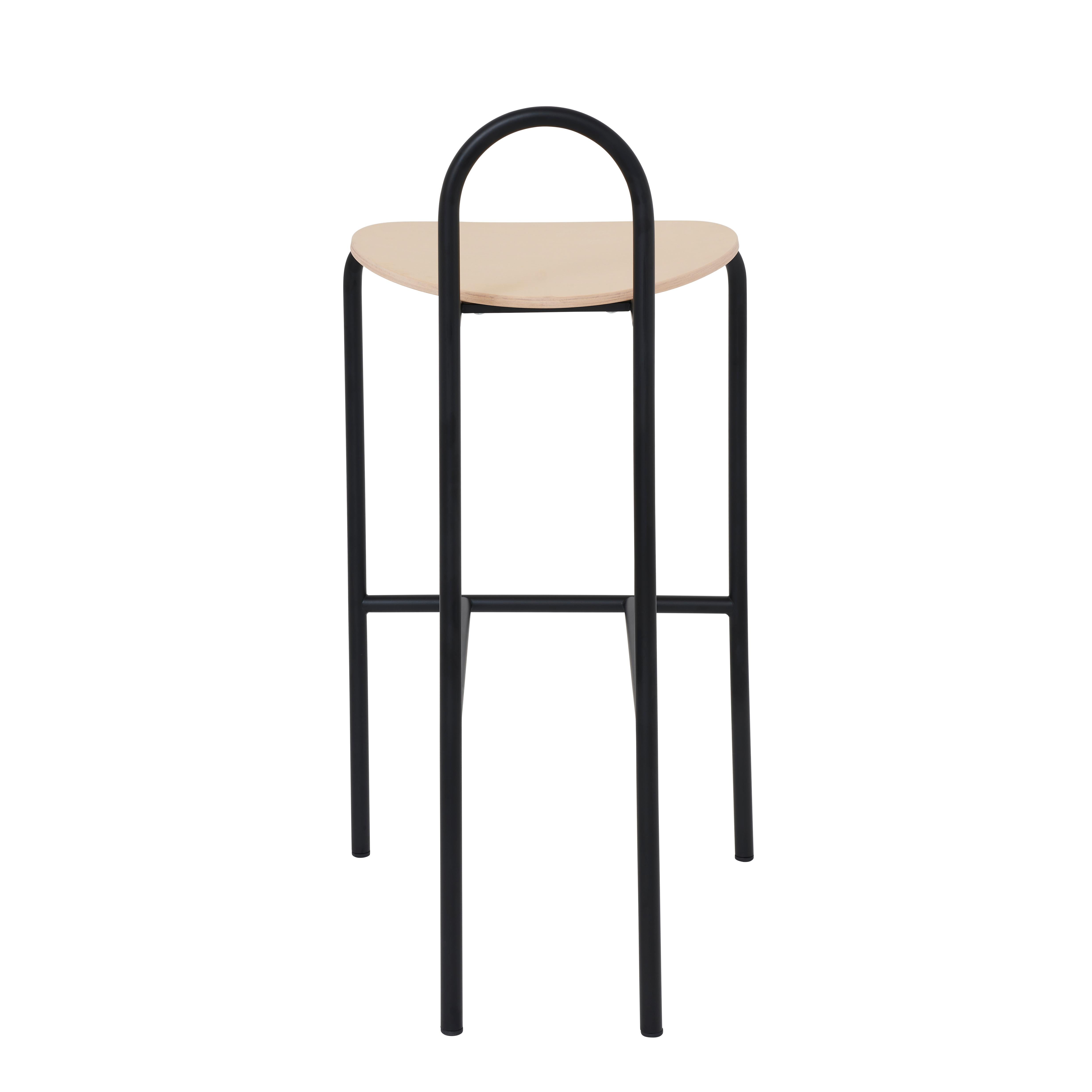 Minimalist SP01 Michelle High Bar Stool in Natural Ash, Made in Italy For Sale