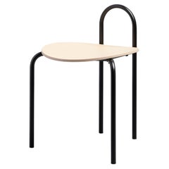 SP01 Michelle Stool in Satin Black, Made in Italy