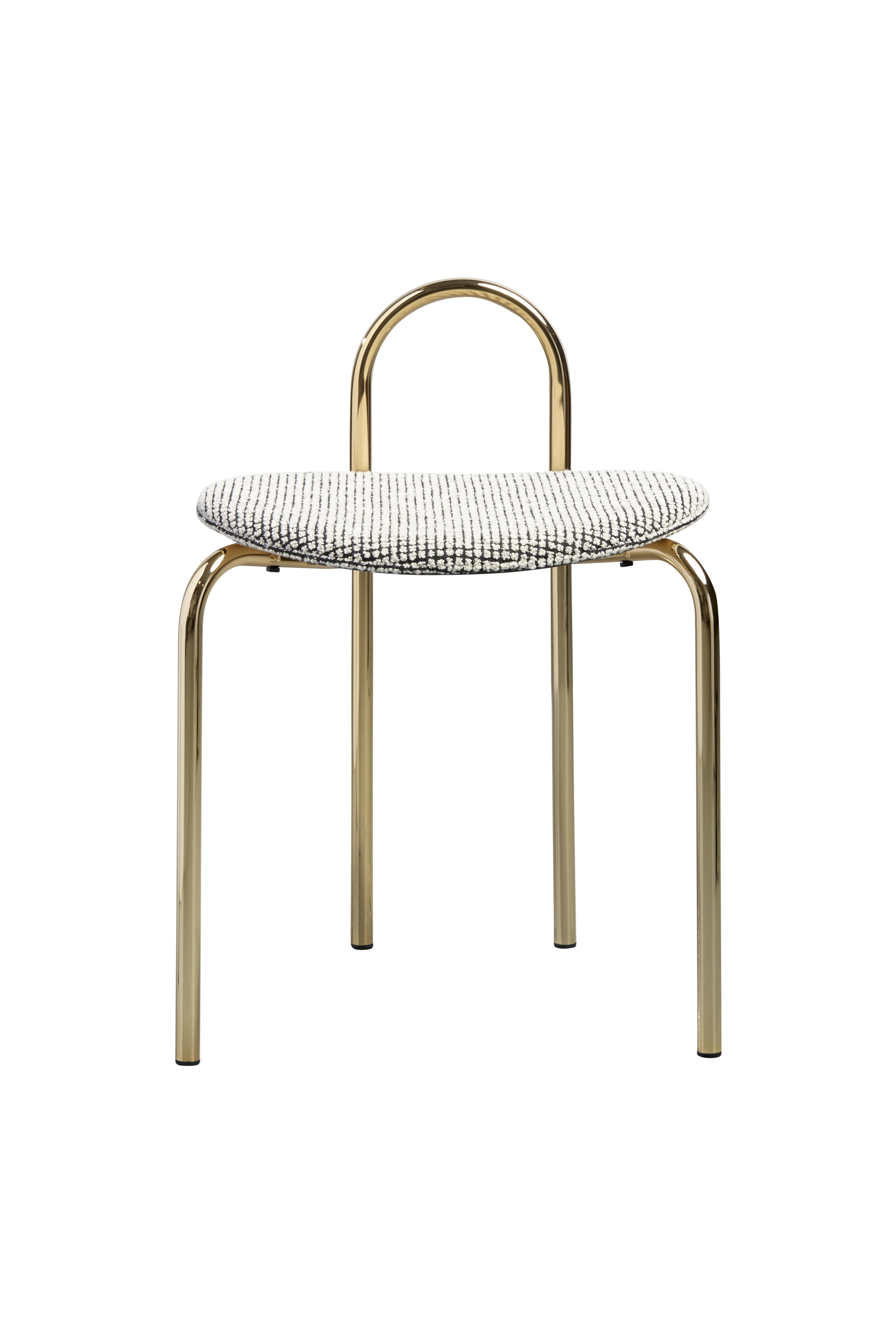 As a stool, Michelle takes on a new personality again. Dress her up with finishes such as gold chrome and she is an elegant addition to a dressing room, or keep her raw with a natural ash seat and satin black leg, where she exudes and urban