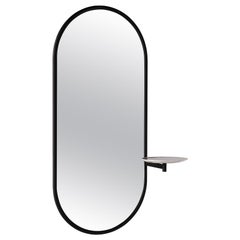 SP01 Michelle Wall Mirror with White Carrara Marble Tray, Made in Italy