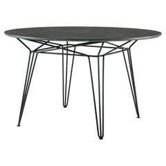 SP01 Parisi Table in Black Marquina Marble, Made in Italy
