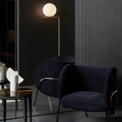 Fauteuil SP01 Royce en cuir marron foncé d'Anvers, fabriqué en Italie