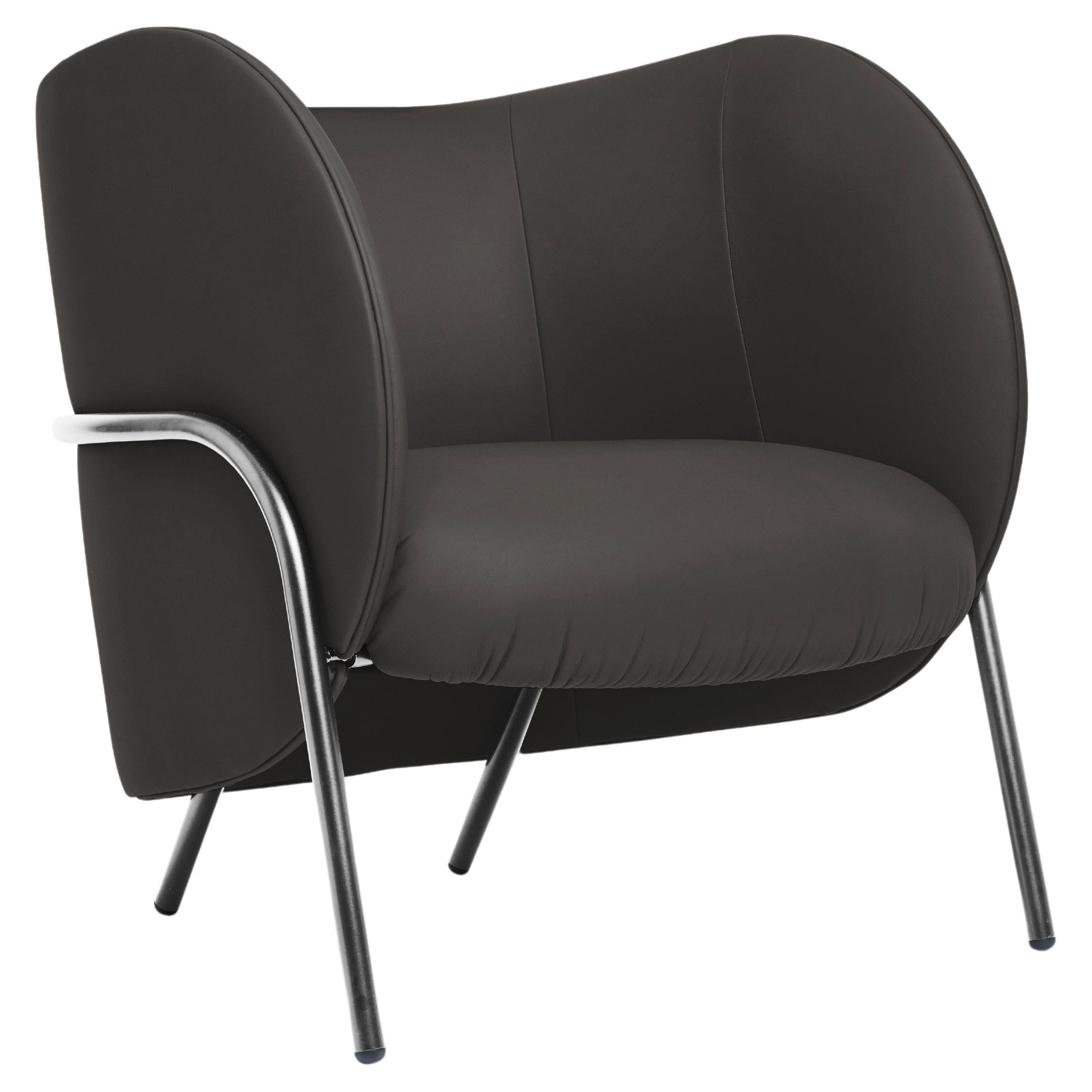 SP01 Royce-Sessel aus dunkelbraunem Antwerpener Leder, hergestellt in Italien