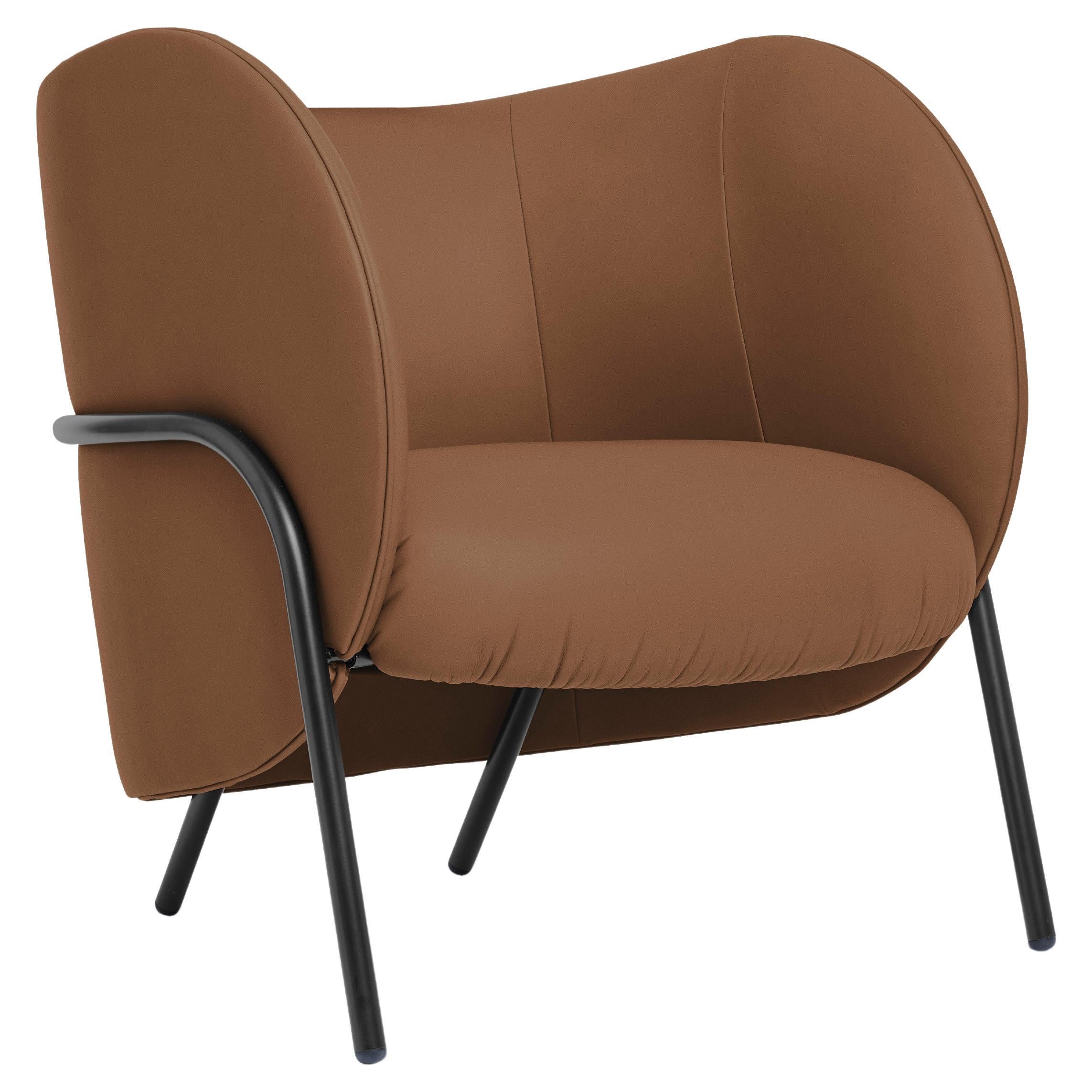 SP01 Royce Armchair in Antwerp Tan Leather, Made in Italy