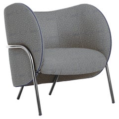 SP01 Royce Armchair in London Blue Check, Made in Italy