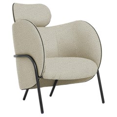 SP01 Royce Armchair with Headrest in Milan Mirror, Made in Italy