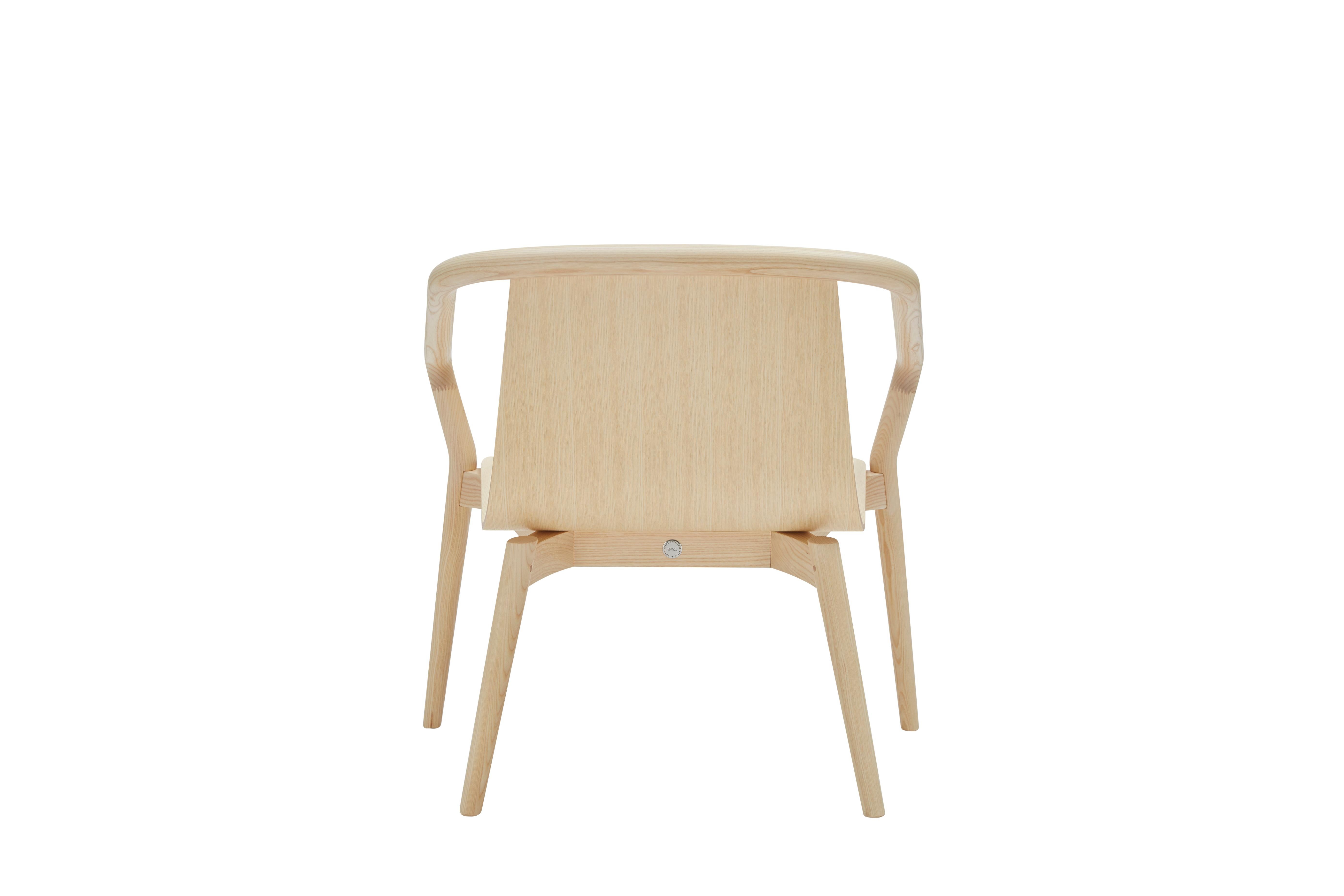 Italian SP01 Thomas Armchair in Natural Ash, Made in Italy For Sale
