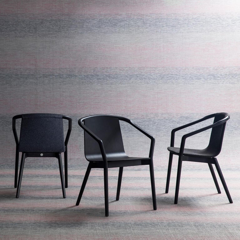 SP01 Thomas Chair in Carbon Stained Ash, Made in Italy For Sale 1