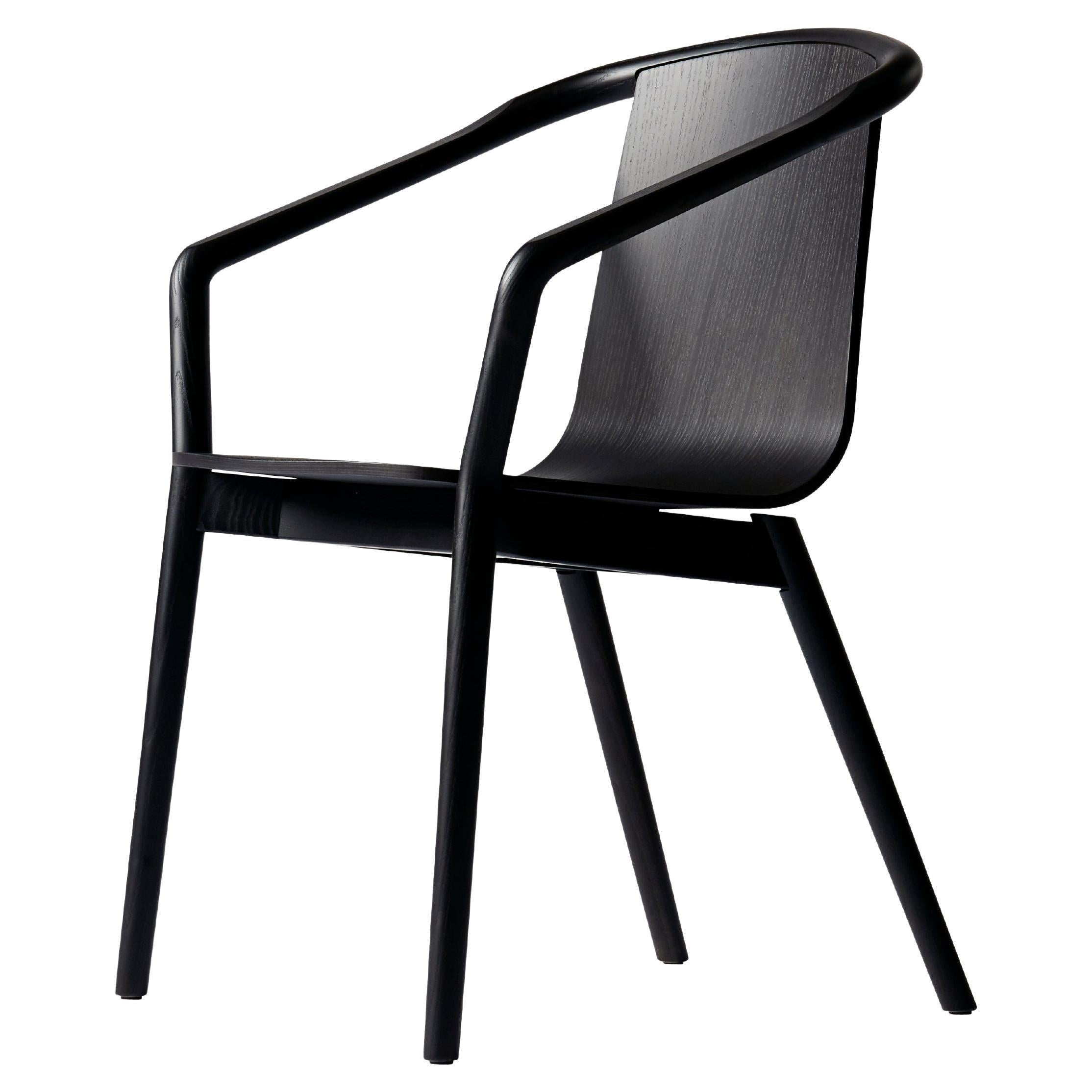 SP01 Thomas Chair in Carbon Stained Ash, Made in Italy